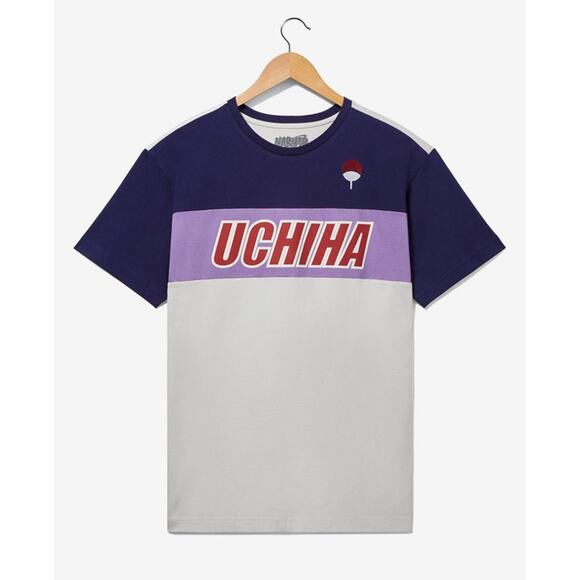 Naruto Shippuden Uchiha Panel T-Shirt Size 2X Blue Purple White New - Picture 1 of 6